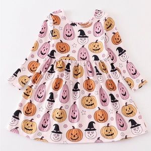 Halloween pumpkin print dress